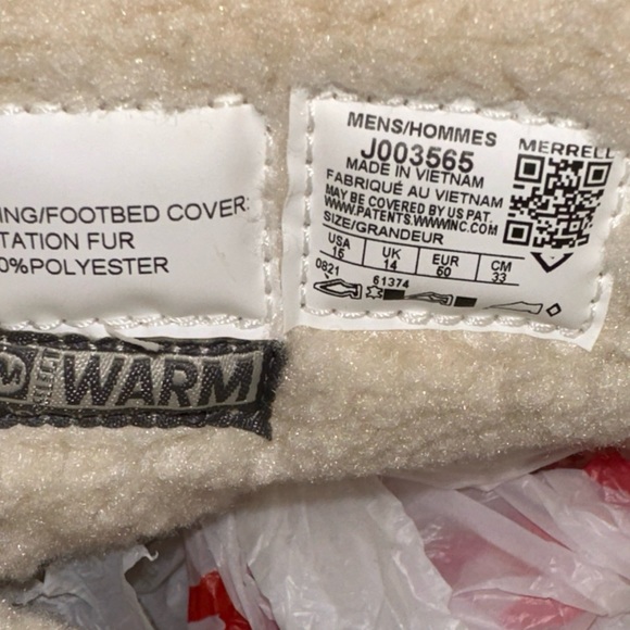 NWT Merrell Men's Jungle Mid Zip Polar Waterproof Ice - Picture 5 of 8